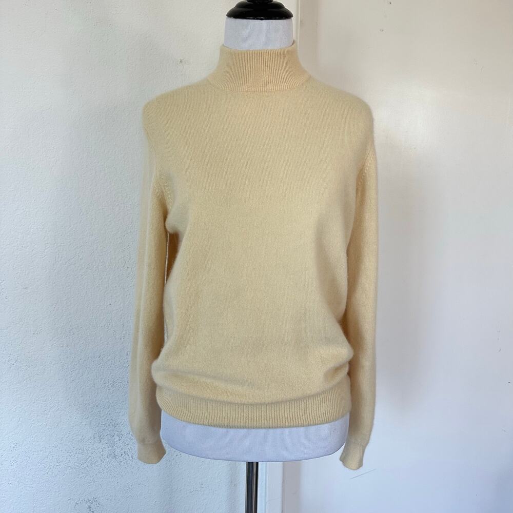 Charter Club Pastel Yellow 100% Cashmere Turtleneck Cozy Sweater Quiet Luxury - Picture 13 of 13